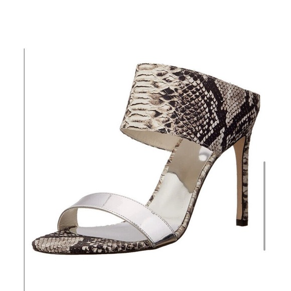Stuart Weitzman US9 Sandals Myslide Mules Snake Stiletto Pumps - Picture 3 of 12